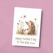 Mother's Day Card For Mum Cute Hedgehogs Mother's Day Mothers Day card Mothering Sunday Happy Mother's Day Card For Mom Mommy Mum Mummy