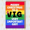 Merry Christmas to a Very Important Gay funny gay Christmas, holidays card, LGBTQ+, gay, lesbian, bisexual (Size A6/A5/A4/Square 6x6") - A6: Single card