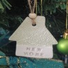 New Home Clay Hanging Gift - Pale Blue