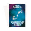 Scorpio Rude Star Sign Birthday Card - A5 Portrait - 1 Card