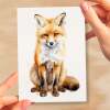 Fox Notelet Card For Anyone Any Occasion Card For Her or For Him 5x7, A6 Card For Birthday or Easter Card Thank You Card Wildlife - Small (4x6) / Blank Message