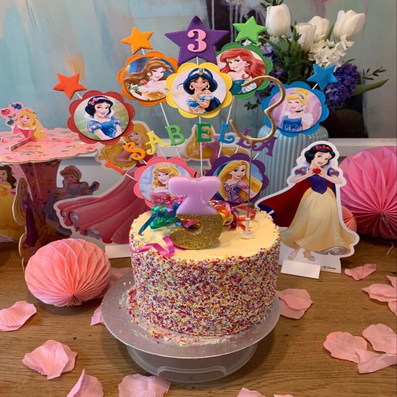 Personalised Disney Princess Cake Topper - 1-6