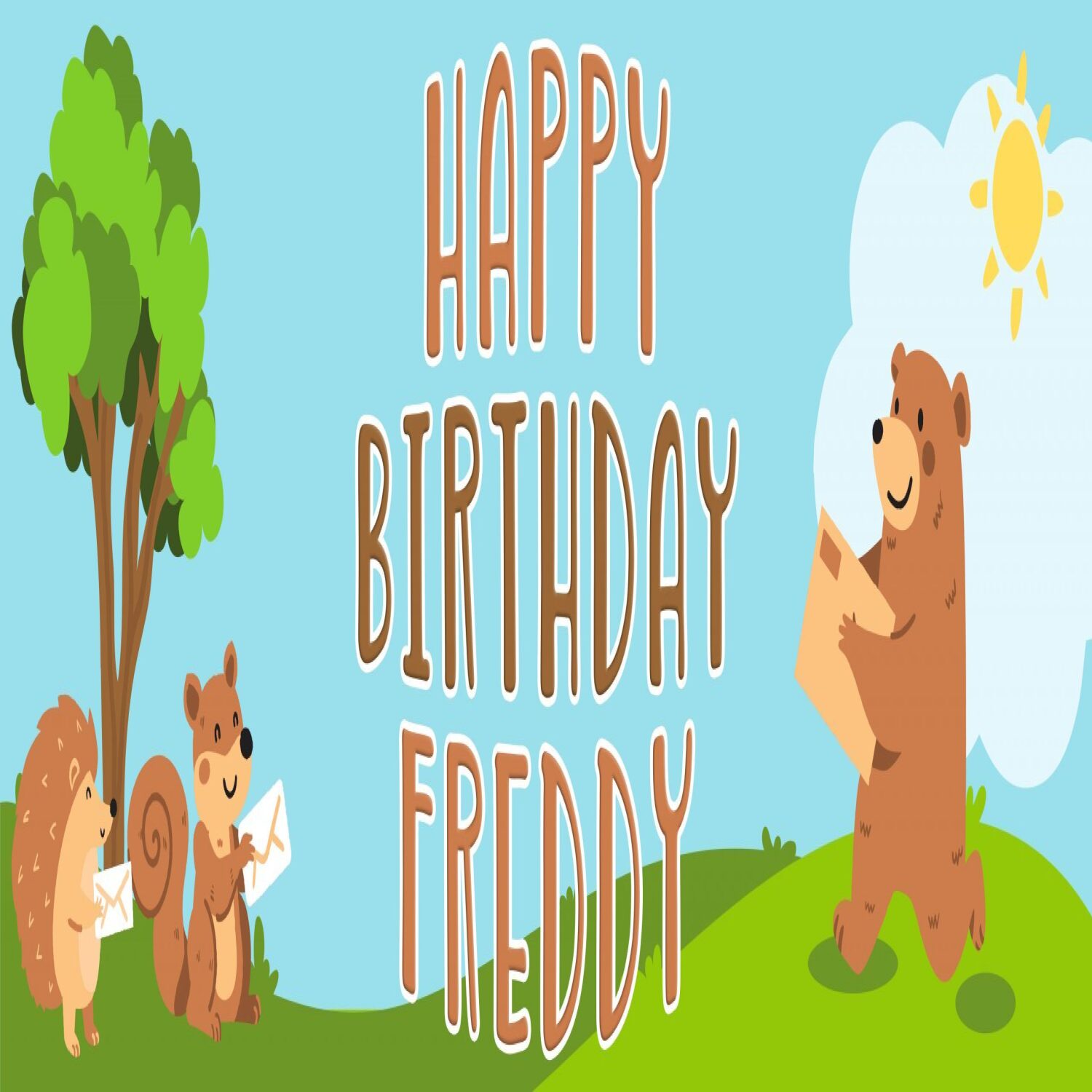 Woodland Birthday banner - 1