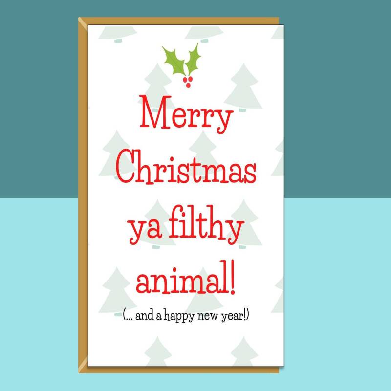 Funny Christmas Cards Pack of 5 - Rude, Adult, Cheeky Bundle of Xmas Cards ideal for friends and family this Christmas - For Him or For Her