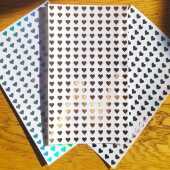 200 6mm Heart Stickers Gold, Silver, Holographic
