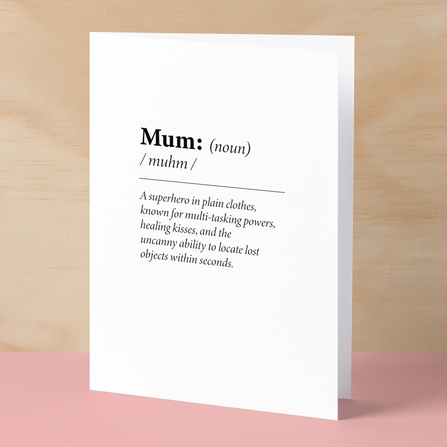 Birthday Card For Mum Fun Dictionary Quote Card For Mum Custom Message Card For Mum Birthday Card For Mummyy - Small (4x6) / Blank Message