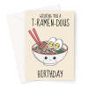 Cute Birthday Card - Ramen Noodles - A5 Portrait - 1 Card