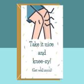 Funny Knee Operation  - Knee Surgery - Recovery Card - Knee Replacement - Get Well Soon Card - Can be personalised inside if required