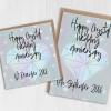 Personalised Crystal (15th/15 year) anniversary card: Personalised with date (Size A6/A5/A4/Square 6x6") - A6: Single card