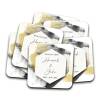 Gold & Black Wedding favour Coasters for guests