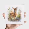 Notelet Card of a Deer For Anyone Any Occasion Card For Her or For Him Card For Birthday or Easter Card Thank You Card - Square (6x6) / Blank Message