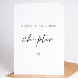 New Chapter Good Luck Card, Best Of Luck Card, Simple New Job - A6 - 4.1" x 5.8"