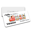 Hello My Name is Name Badge Christmas Personalised Premium Durable Name Badge #hello mynameis Name Badge, Nurse Bages, Christmas Name Badges