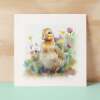 Notelet Card of a Duck For Anyone Any Occasion Card For Her or For Him Card For Birthday or Easter Card Thank You Card - Square (6x6) / Blank Message