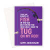 Cheeky Fishing Pun Anniversary Card For Girlfriend - A5 Portrait - 1 Card