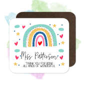 Personalised Teacher Coaster - Thank You For Being All Kinds of Wonderful