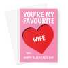Funny Favourite Wife Valentine's Card - A5 Portrait - 1 Card