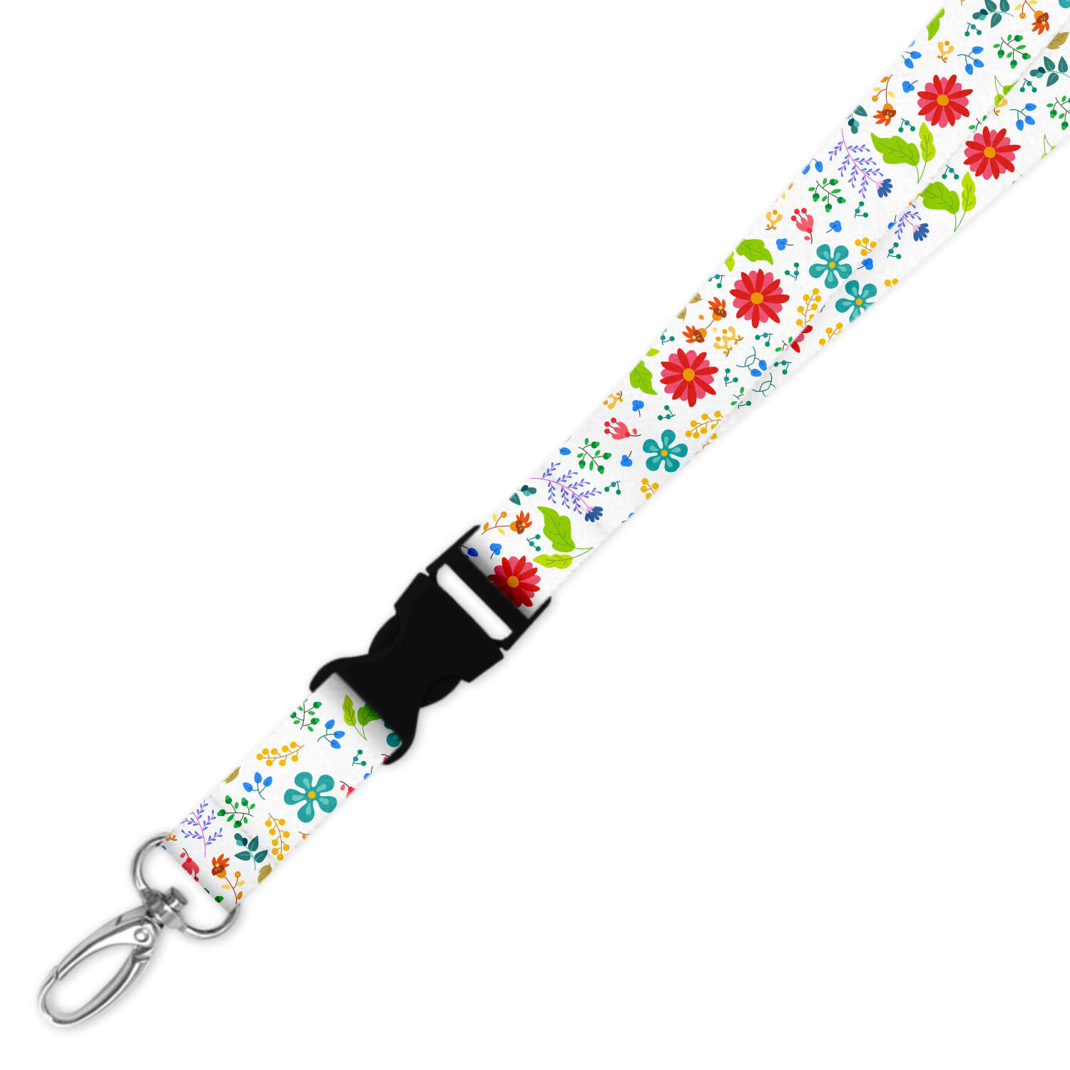 Double Breakaway Lanyard - Ditsy Flowers