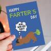 Happy Farter's Day funny Frenchie dog, pet farting Father's Day card for dad, father, papa, daddy (Size A6/A5/A4/Square 6x6") - A6: Single card