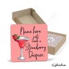 STRAWBERRY DAIQUIRI Coaster Cocktail Personalised Coaster, Personalised, Fathers Day gift, Secret Santa, Birthday Gift, Home Bar. Cocktails - Single Coaster