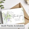 Thank You Cards, Wedding Thank You Cards, Eucalyptus Thank You Card - Personalised, Thank you wedding guest cards, Eucalyptus wedding cards - A6 - 4.1" x 5.8" - Pack of 20