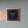 Embroidered Golden Angel Christmas Card