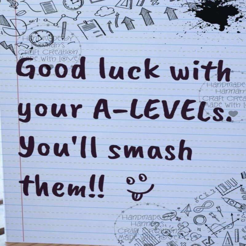Show Support with this Custom Good Luck Card for GCSE or A-Level Students - GCSE
