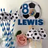 Personalised Football Cake Topper, Photo Cake Topper, Football Party Theme - Without photo - Dark blue