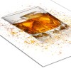 WHISKEY Splatter Art Print, High Gloss Print, WHISKY Splash Art, Home Decor, Home Bar Custom Drink Art Cocktails Whisky or Whiskey. - A6