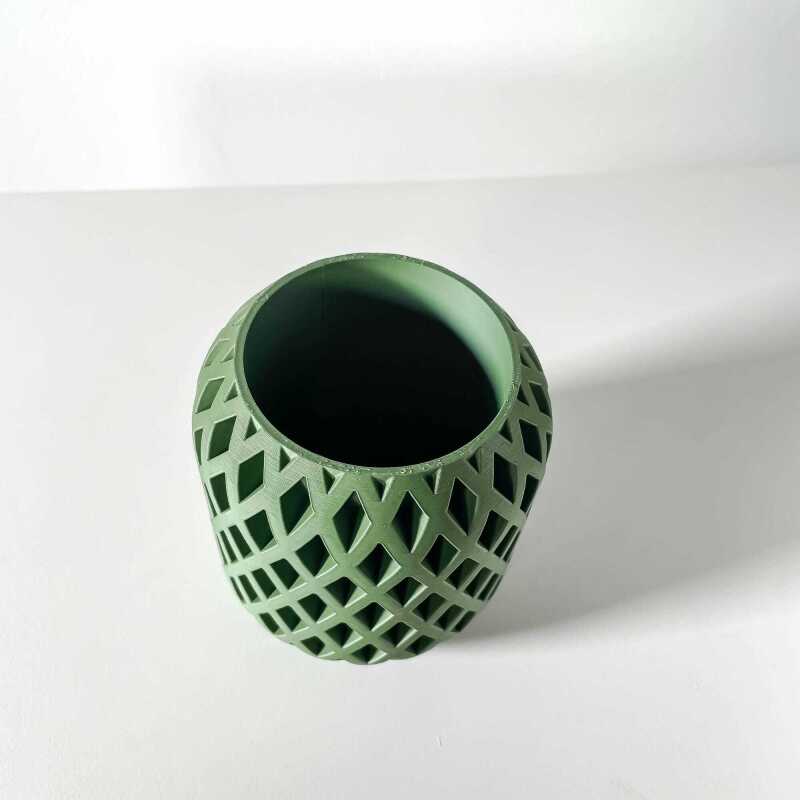 The Atila Pen Holder | Desk Organizer and Pencil Cup Holder - Matte Dark Green