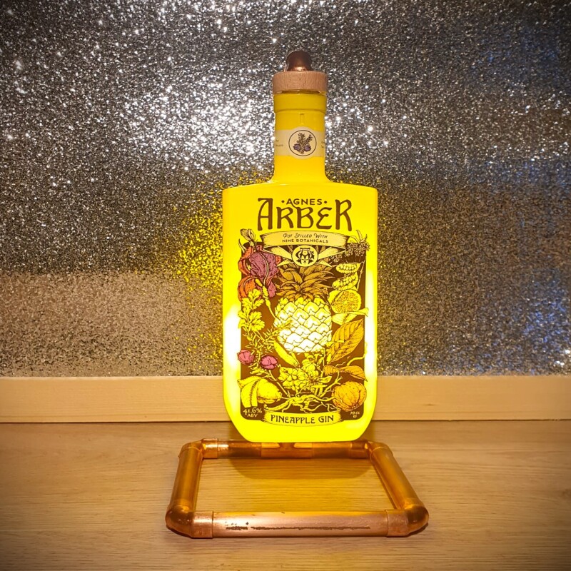 Single stem Copper frame Bottle table lamp Jack Daniels/Makers Mark/Jagermeister/Arber Gin