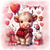 Printable Highland Cow Love Card