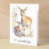 Birthday Card For Mum Card for Mothers Day Birthday Card For Her Birthday Gift For Mum Happy Birthday Card For Mum with Deer Illustration - Small (4x6) / Blank Message