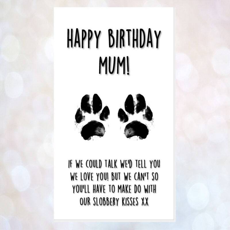 personalised birthday card from the dog, card from the 2 dogs, funny dog card, dad, mum, dad, brother, sister, any name, dog sitter, cute