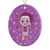 Cute Kawaii Axolotl Christmas Tree Decoration - white