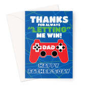 Sarcastic Father's Day Card For Gamer Dad