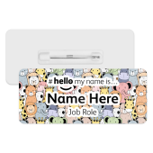 #hello my name is... Name Badge - Doodle Animals