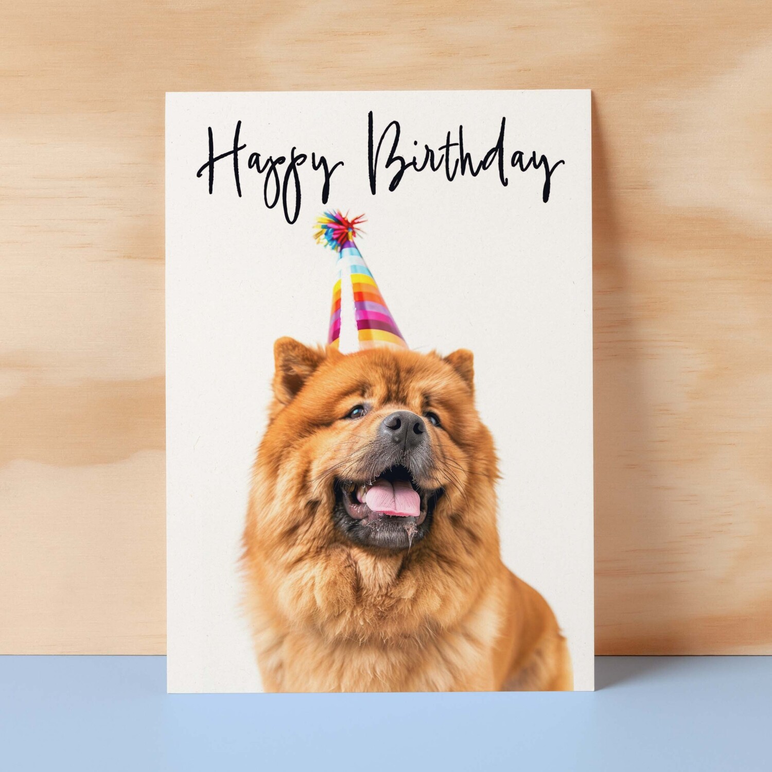 Birthday Card For Her Card For Friend Mum or Sister Birthday Card For Him Brother Dad Happy Birthday Card of Chow Chow Dog Fun Birthday Card - Small (4x6) / Blank Message