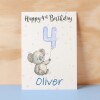 Personalised 1st, 2nd, 3rd, 4th, 5th Birthday Card for Son, Grandson, Nephew, Godson, Boys Koala Card - 1 - One - Blank Message