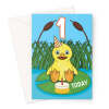 Cute Duckling 1st Birthday Card - A5 Portrait - 1 Card