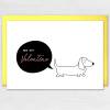 Be my Valentine dog Valentine's Day card for dog lover, dog owner, husband, wife, boyfriend, girlfriend, partner (Size A6/A5/A4/Square 6x6") - A6: Single card