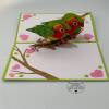 Handmade Love Birds Pop Up Card