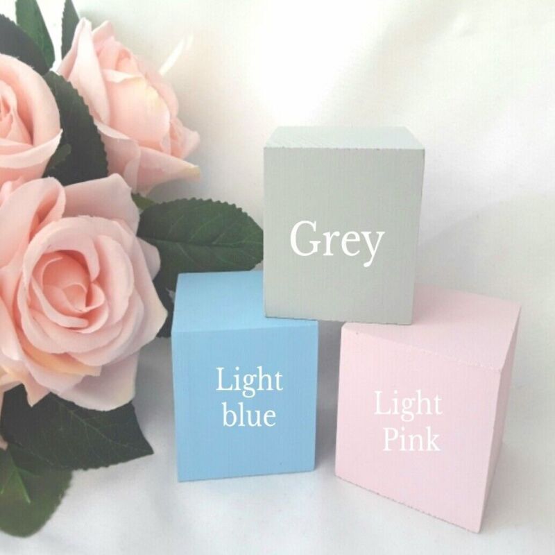 ANY COLOUR BABY BLOCKS,new baby gift,baby blocks,gender reveal decor,baby shower - 5cm