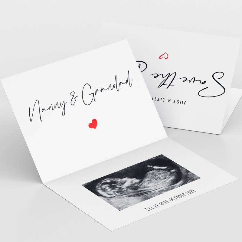 Just a little note to Save the Date Baby Announcement Card - A6 - 4.1" x 5.8"