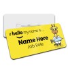 Hello My Name is Name Badge Yellow Griaffe Personalised Premium Name Badge #hello mynameis Name Badge, Nurse Bages, Doctor Name Badges - Standard Name Badge - Style 1