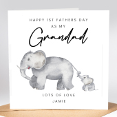 First Fathers Day As My Grandad 1st Fathers Day Card