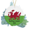 Ceramic Christmas Tree Decoration - Nadolig Llawen