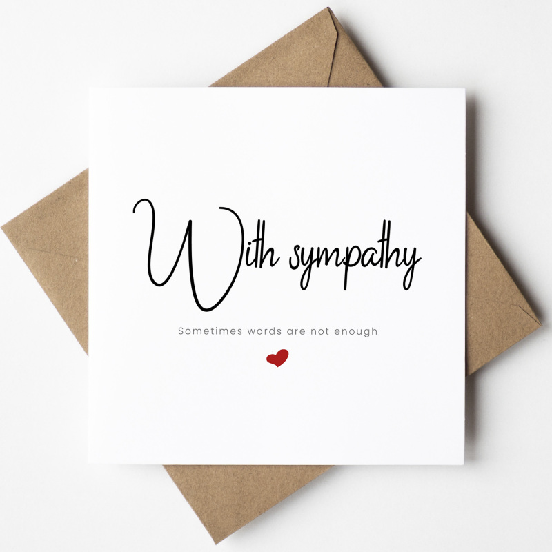 Sympathy Card - Sometimes There Are No Words Card, Bereavement Card