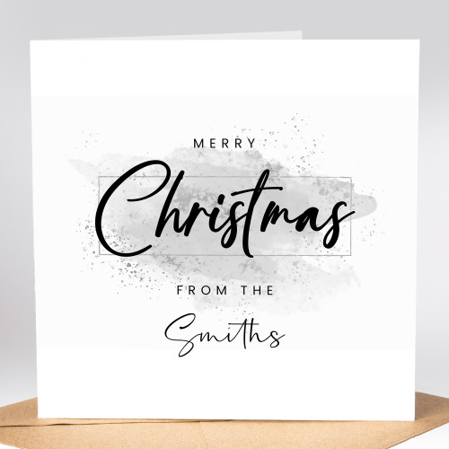 Personalised Family Christmas Card Pack  Simple Christmas Cards