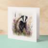 Notelet Card of a Badger For Anyone Any Occasion Card For Her or For Him Card For Birthday or Easter Card Thank You Card - Square (6x6) / Blank Message